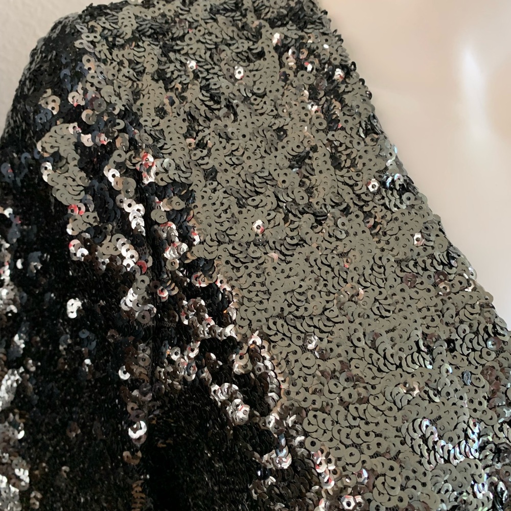 ALEXIS *Renada* gunmetal sequin party dress L - Picture 2 of 6
